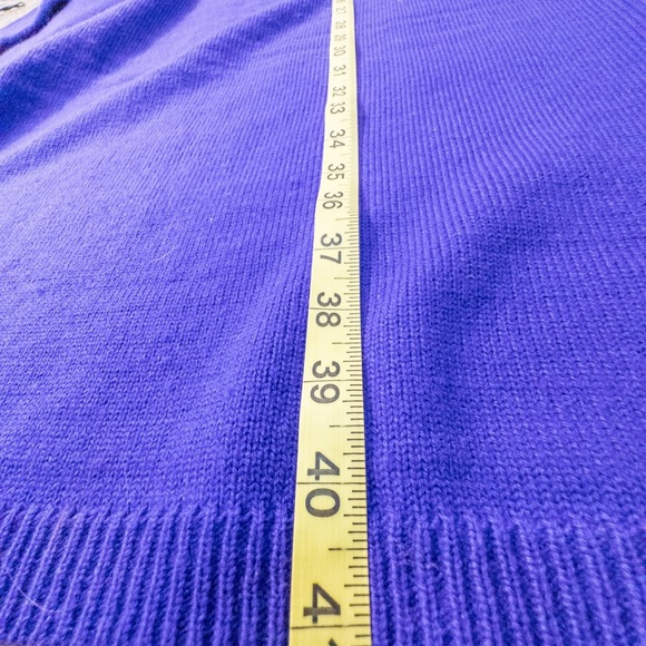 Vintage 80’s Plain Jane Purple Large Dress Sequin Sweater Shift Midi Fun Retro - Picture 8 of 11